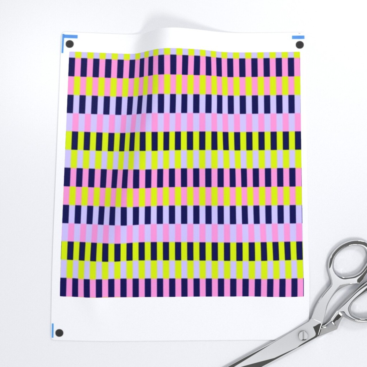 Geometric Modern Colorful Stripes Bold Lines Small Scale Abstract Contemporary Custom Printed Fabric by Spoonflower Various Fabrics by the Yard or Fat Quarter